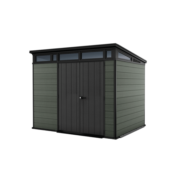 Keter 9x 7 Cortina Heavy Duty Plastic Pent Shed – Dark Green