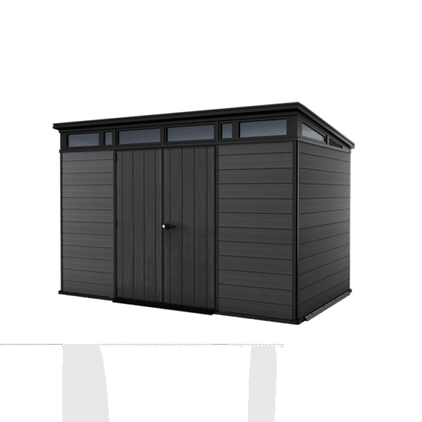 Keter 11x 7 Cortina Heavy Duty Plastic Pent Shed – Dark Grey