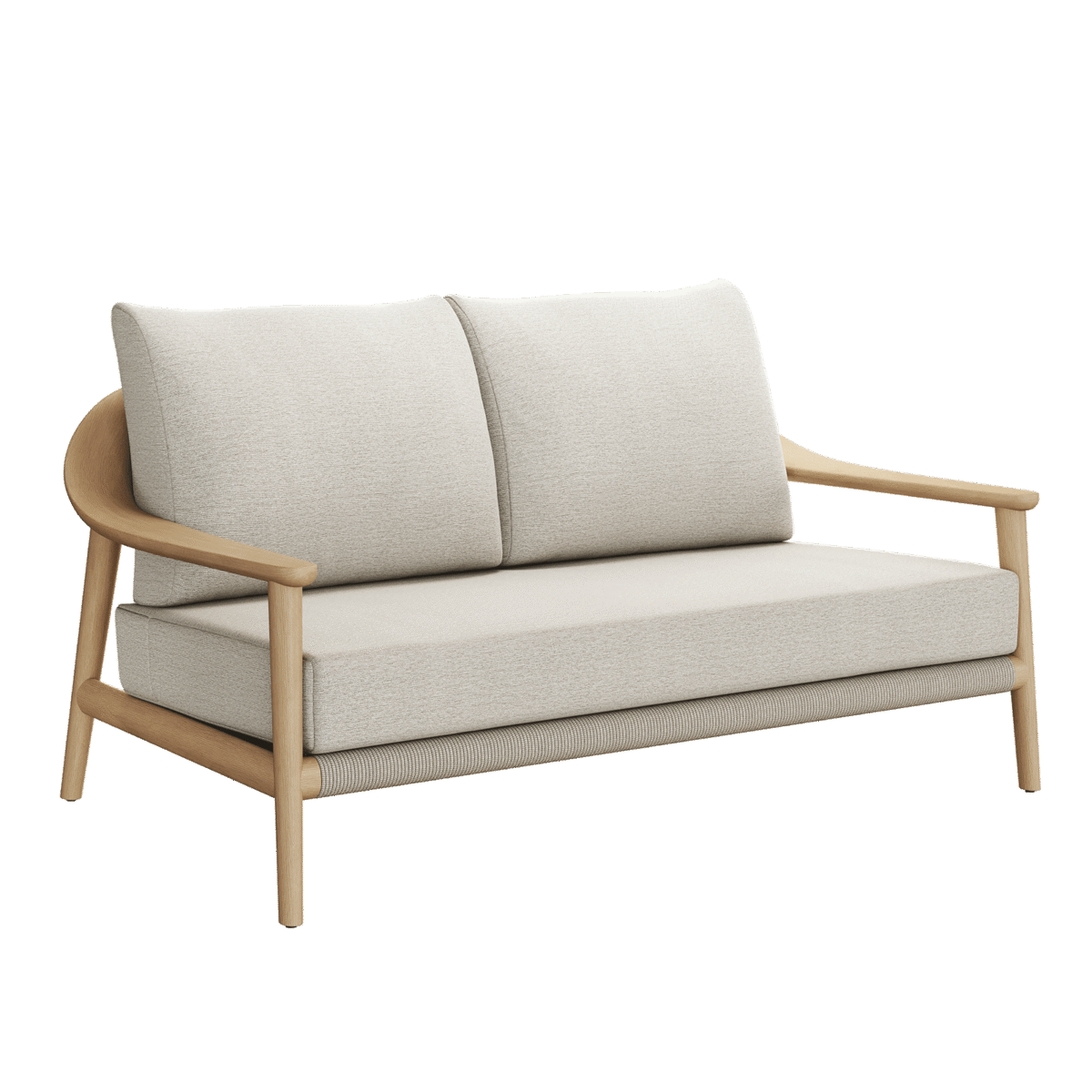 N1 Two Seater Sofa Light Teak - Image 3