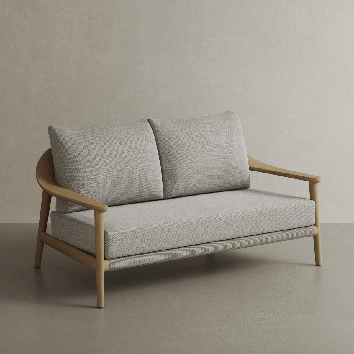 N1 Two Seater Sofa Light Teak - Image 1
