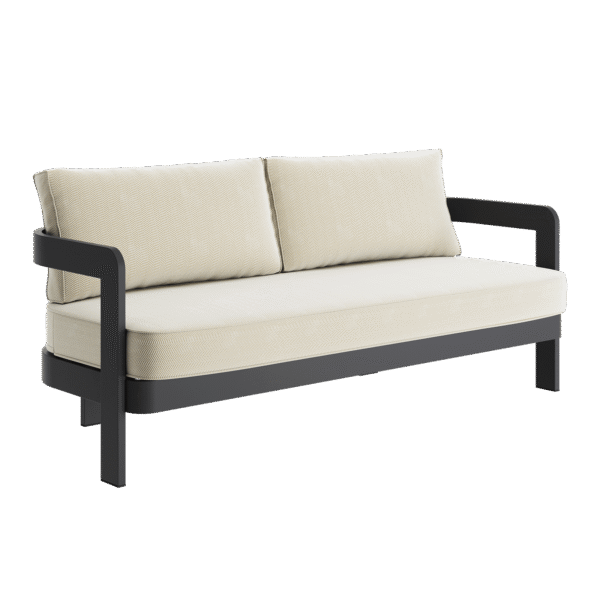 N3 Kohl Three Seater Sofa Pearl Herringbone